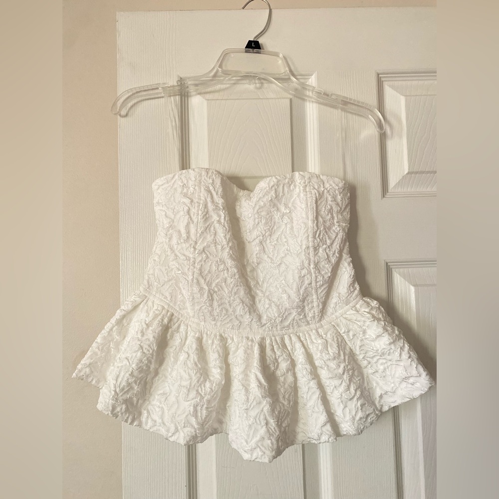 White strapless top NWT